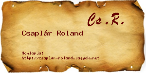 Csaplár Roland névjegykártya