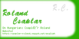 roland csaplar business card